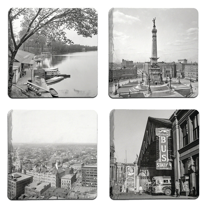Sous-verre historique en pierre d'Indianapolis