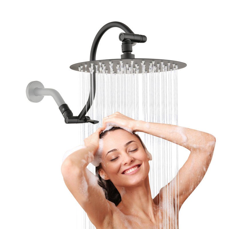 Rain Adjustable Shower Head 1.8 GPM GPM, Matte Black
