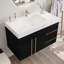 Meuble-lavabo flottant 36 po avec lavabo en céramique et deux tiroirs 36 po-133086547