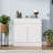 Buffet Cabinet With 2 Doors And Drawer, Coffee Bar Cabinet With Adjustable Shelf, Modern Kitchen Buffet Sideboard For Living Room, Kitchen, White-1396767673