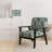 Coastal Symphony Tropical Pattern - Upholstered Coastal Arm Chair, Blue Accent Chair-1501630514