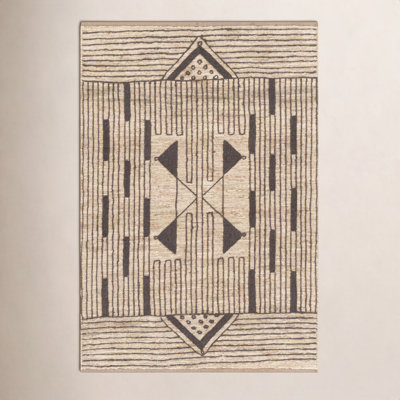 Boman Wheat Charcoal Hand-Knotted Jute Rug