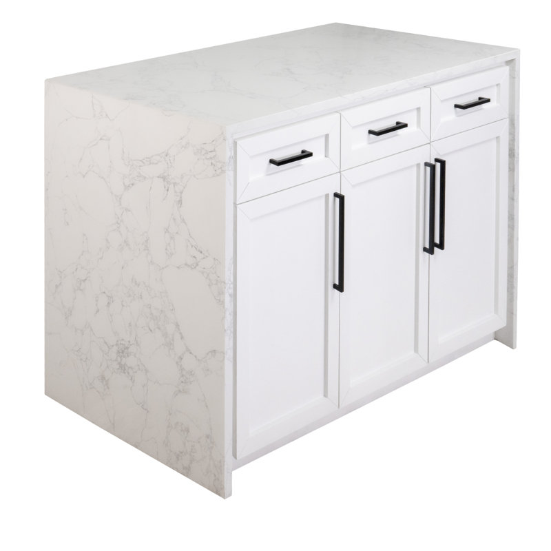 Aleata Kitchen Island with Engineered Marble Top