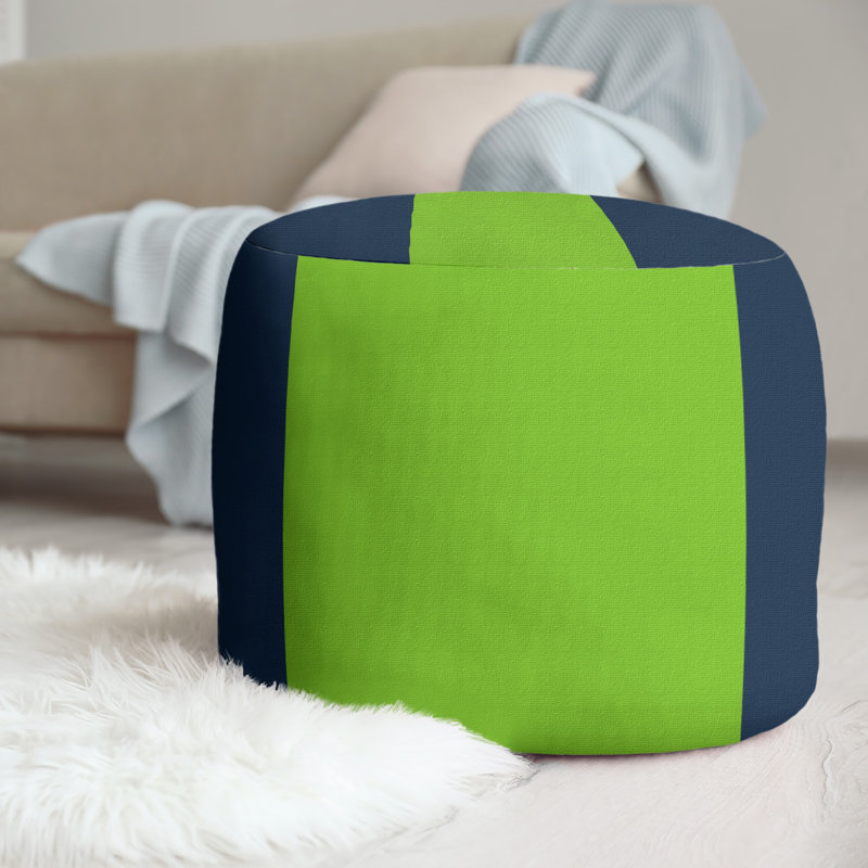 repose-pieds rond 20,5", Bleu nuit / vert aurore / bleu lac