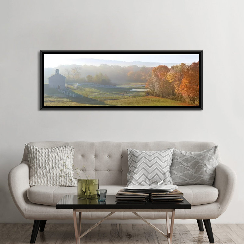 «Farm & Country VII», impression sur toile tendue, H 12 po x l 36 po x P 1,5 po, Toile avec cadre noir