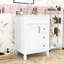 Élégant meuble-lavabo de style français avec lavabo, 2 tiroirs, tablette réglable-1279694259