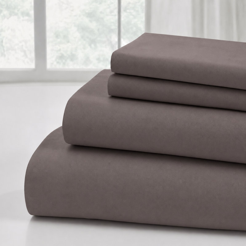 Ensemble de draps 4 pièces en microfibre ultra douce Modern Threads avec poches profondes, couleurs unies et imprimés