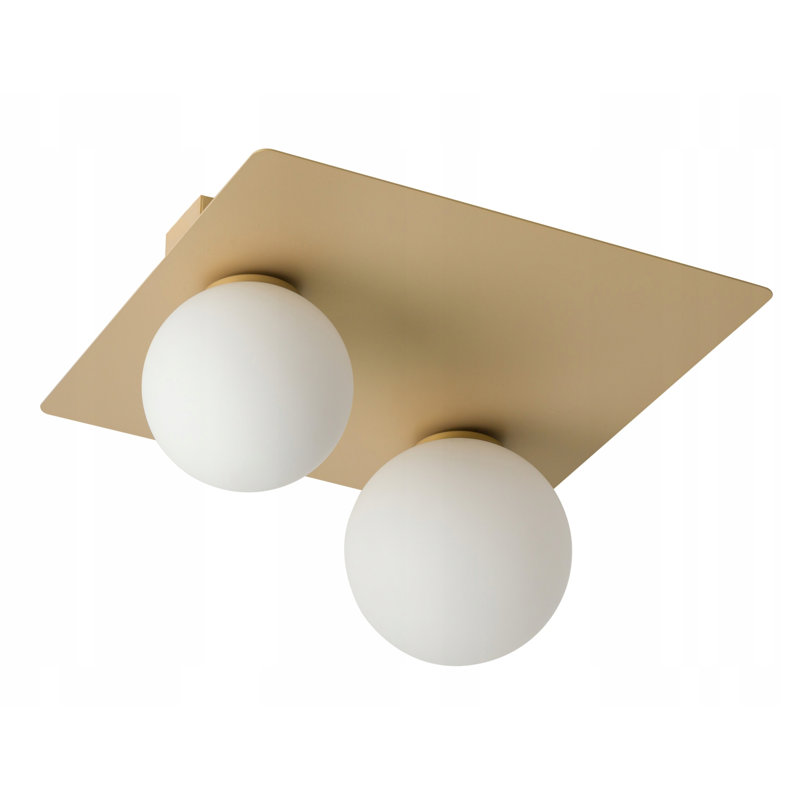 Zora Glass Flush Mount, Gold