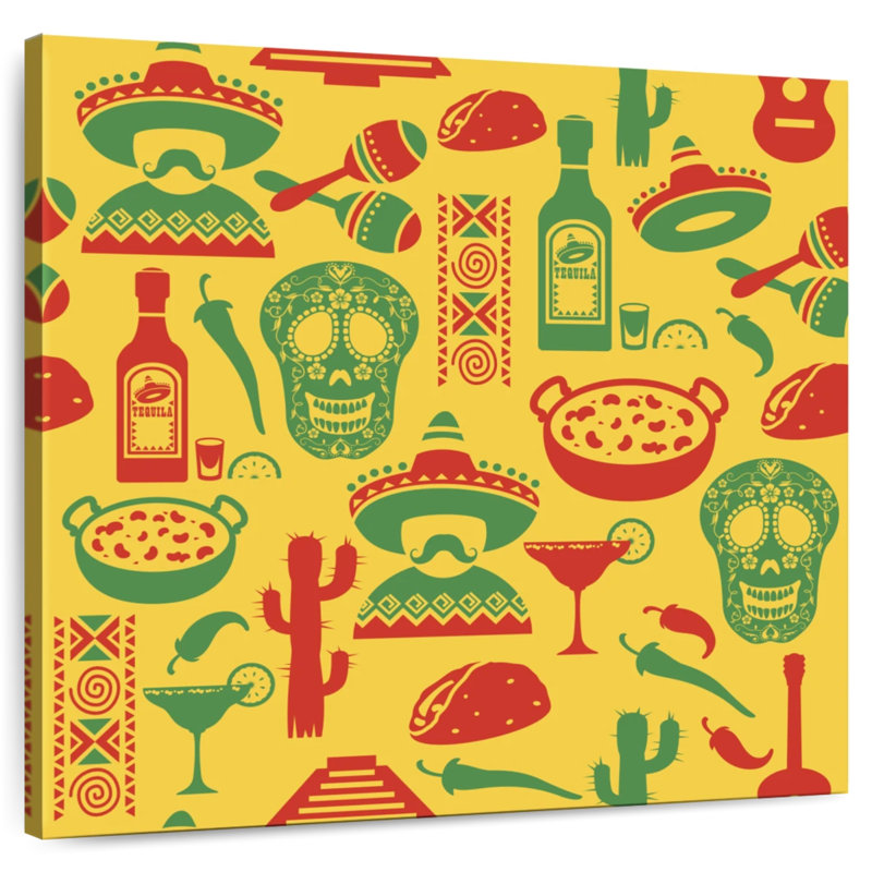 Mexican Icons, 30" H x 30" W
