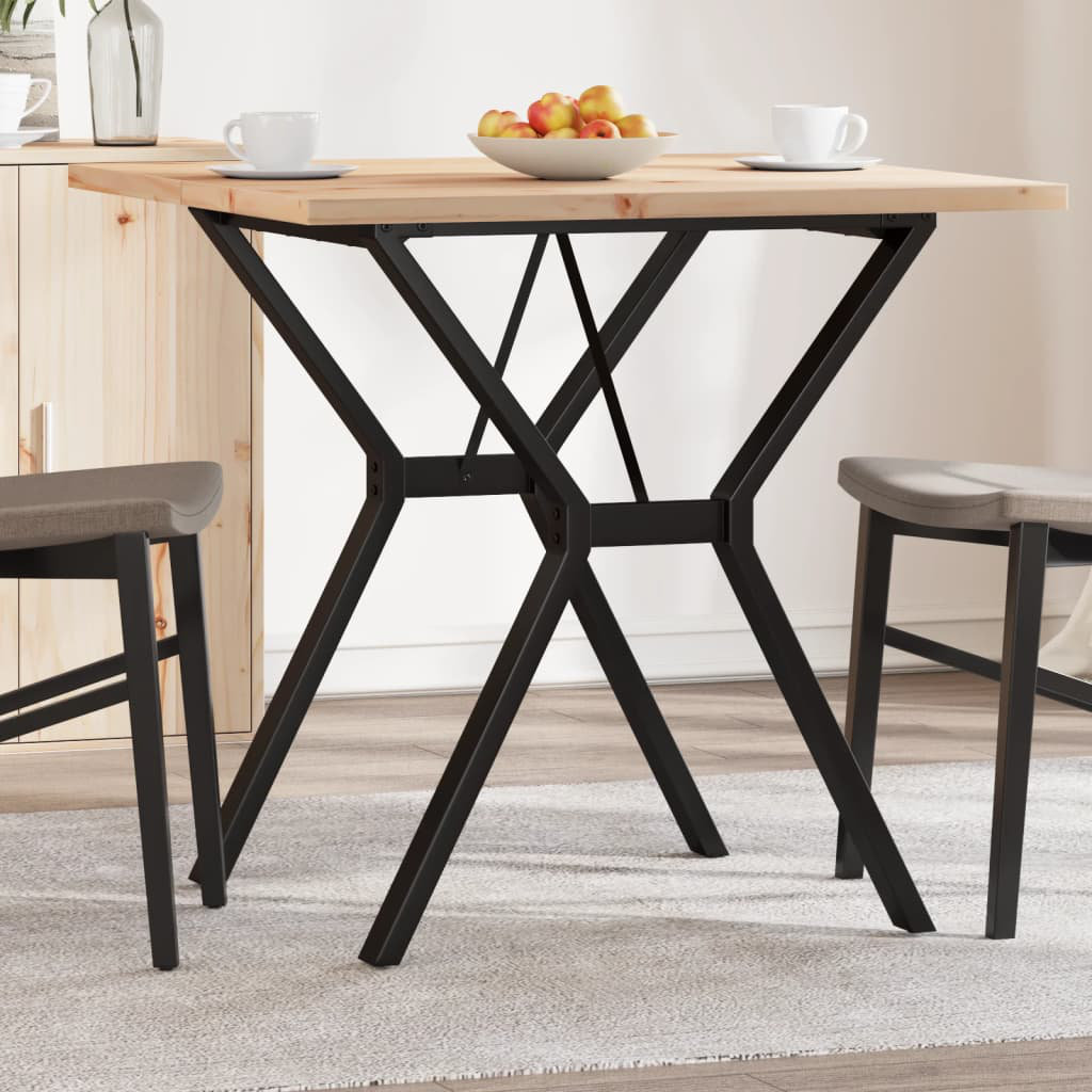 Vidaxl Dining Table Kitchen Dinner Table Y-Frame Solid Wood Pine And Steel - Image 3