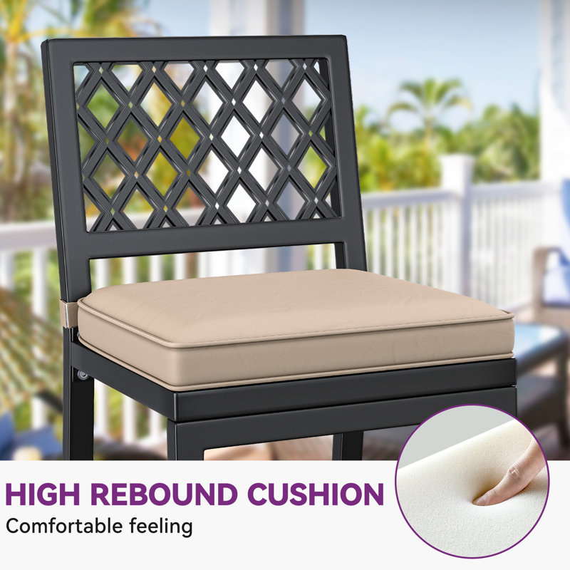 Tabourets de bar avec coussin Soline
