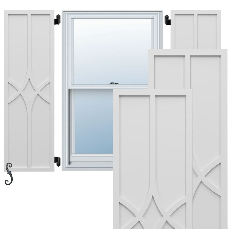 Volets EnduraCore, L 15 po, Blanc, 44"H