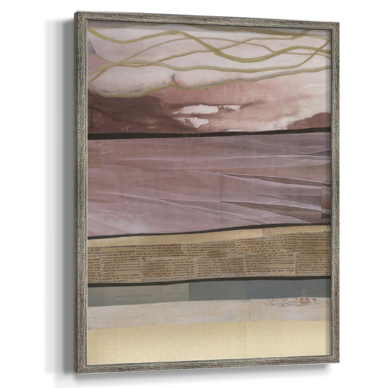 «Waves of Collage I», reproduction encadrée - bois massif, H 11 po x l 9 po