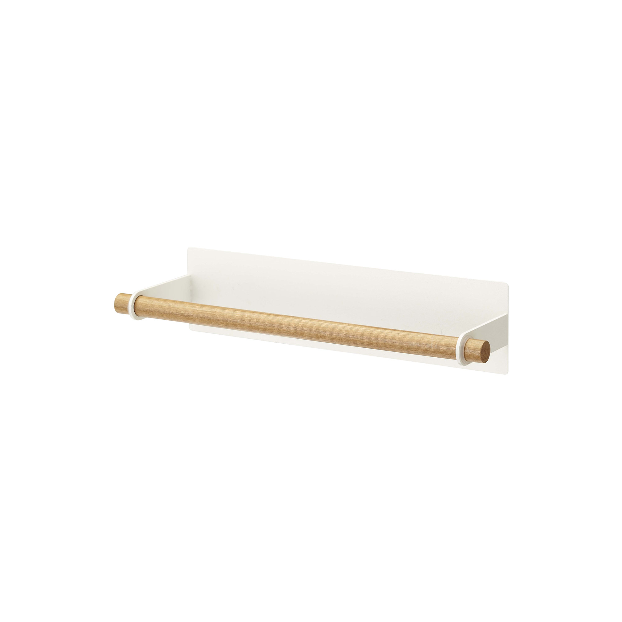 Tosca Yamazaki Home Magnetic Paper Towel Holder, Kitchen Storage, Steel + Wood, Small