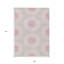 Tapis intérieur lavable rosé 9 pi x 12 pi rose et ivoire à médaillon ivoire