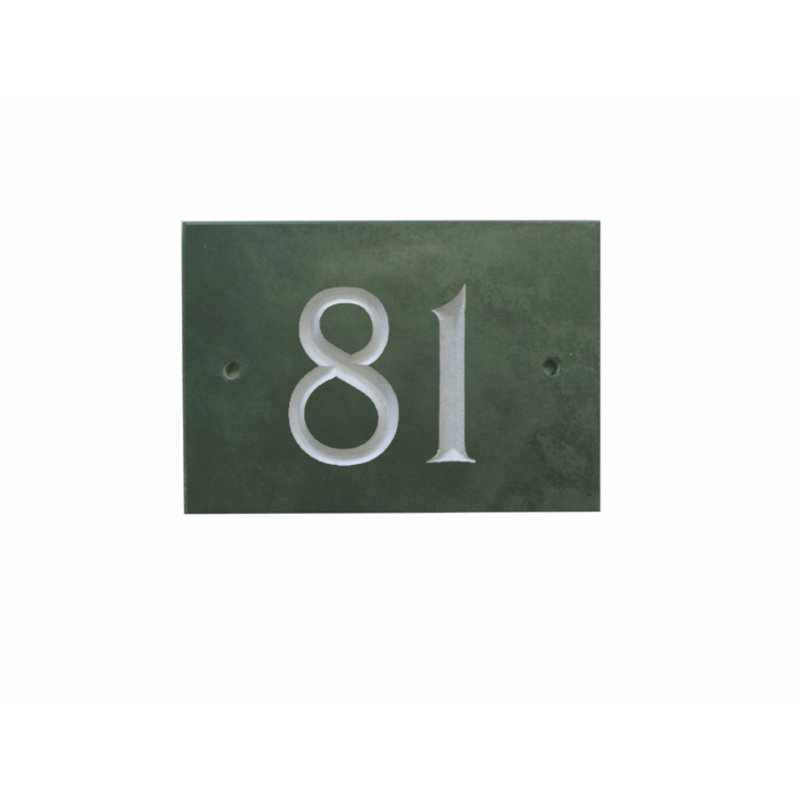 Odacia 10cm H Stone House Number, Green, 81