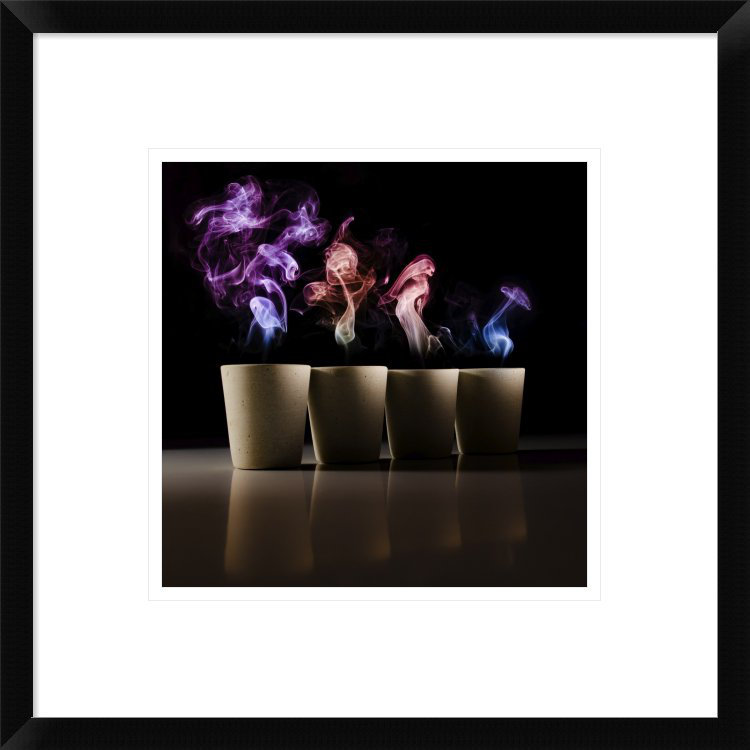 " Demons " by Marc Huybrighs, White, 16" H x 16" W x 1.5" D