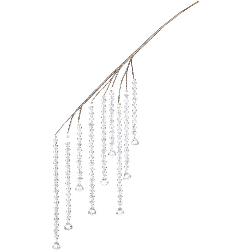 Hanging Clear Beads Spray - 25 Inches Set Of 12