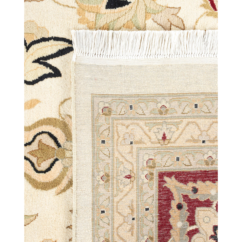 Hand Knotted Wool Traditional Hayner Ivory Area Rug 11' 10" x 15' 4"