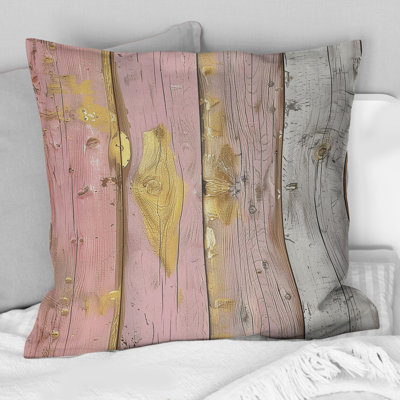 Charme de bois de grange doré doré III - Coussin Country