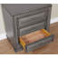 Table de chevet 3 tiroirs en bois avec prise USB et prise de courant