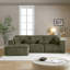 Canapé modulaire de 109 po, canapé modulaire Cloud avec assise profonde, canapé modulaire en L moderne avec méridienne, fauteuils rembourrés pour la chambre à coucher du salon, sans assemblage, (GRIS)-1228439924