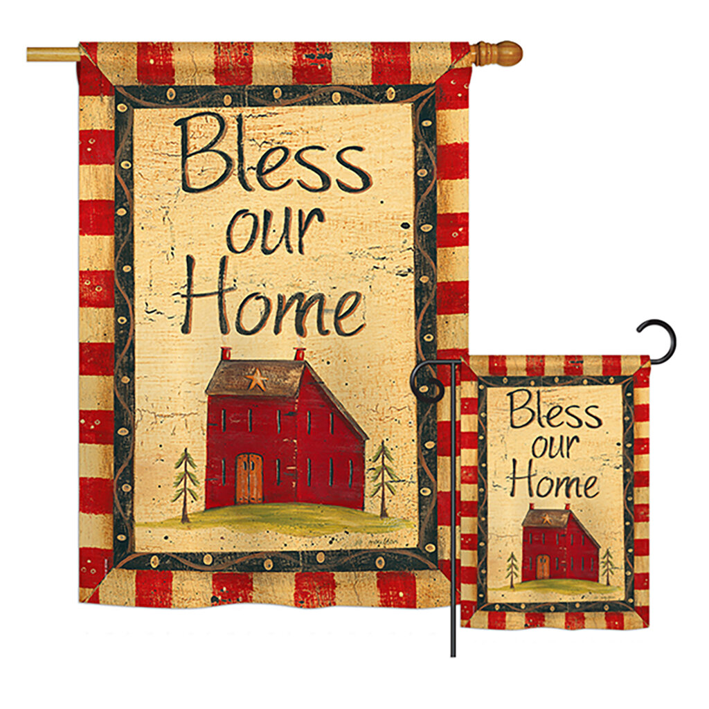 The Holiday Aisle® Omeo Double Sided Polyester Flag Set | Wayfair