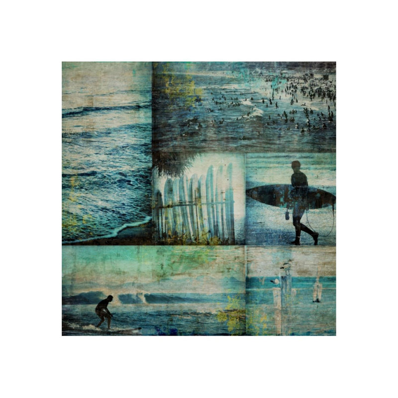 Summer Beach I Print by Sofia Fox, 36" H x 36" W x 1.5" D, Plexi