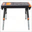 Table de travail pliante 8-en-1 multifonctionnelle avec prise standard américaine, portable et robuste pour une utilisation polyvalente à la maison et au garage