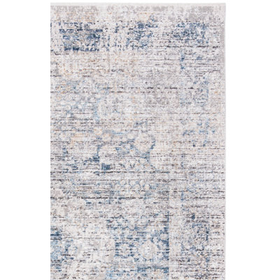 Tapis gris / bleu