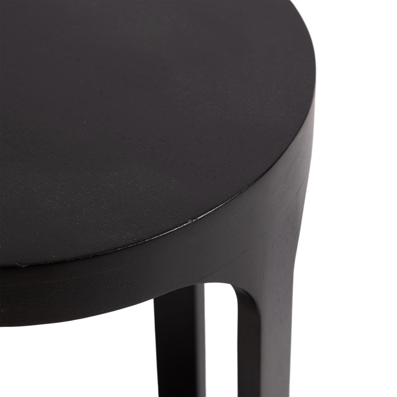 Chewelah Solid Wood End Table, Black, 23" H x 12" W x 12" D