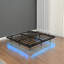 Lit plateforme en métal avec lumières DEL et construction stable pour un sommeil paisible