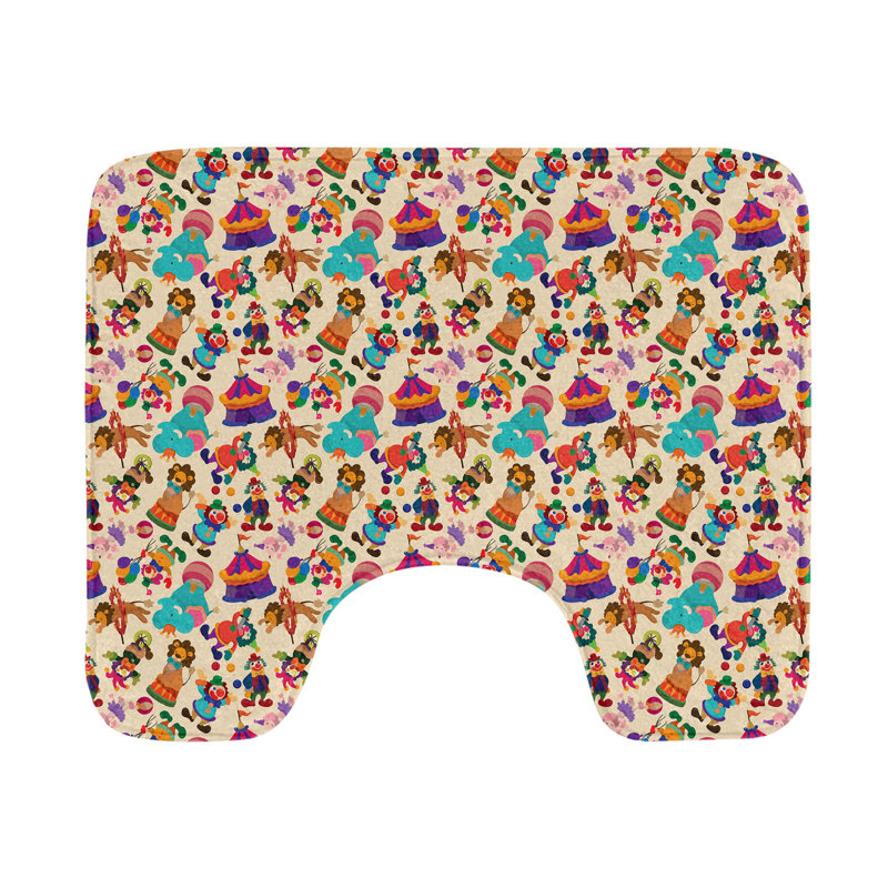 Multicolore tapis de salle de bain en U Circus