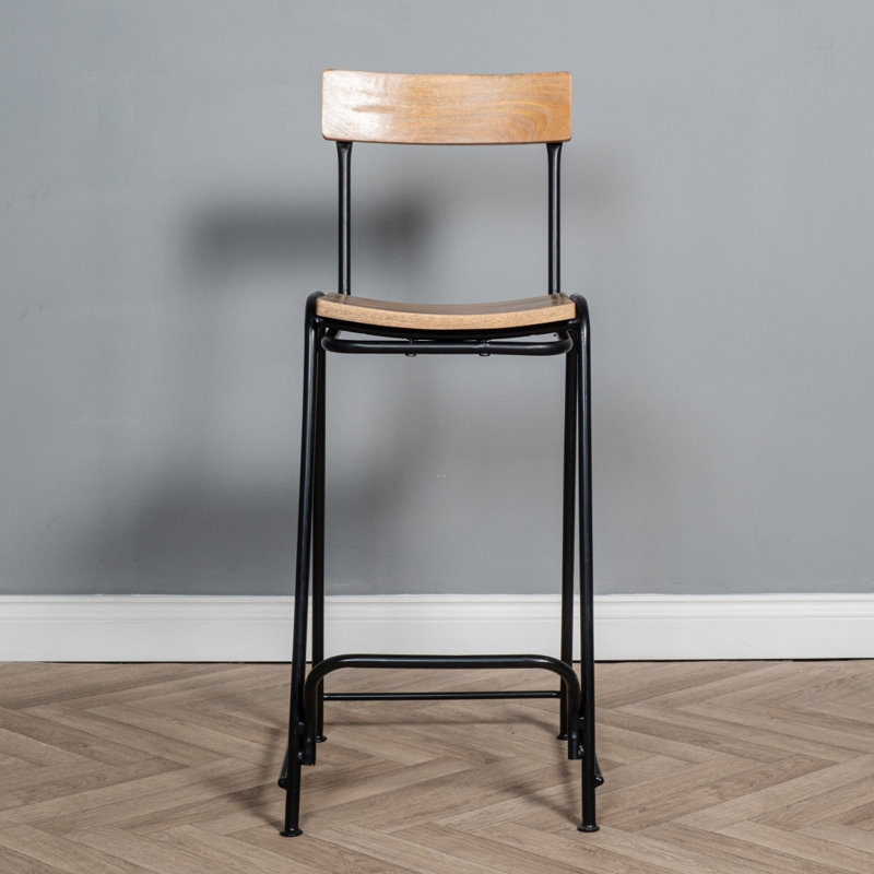 Aayza Counter Stool with Metal Frame