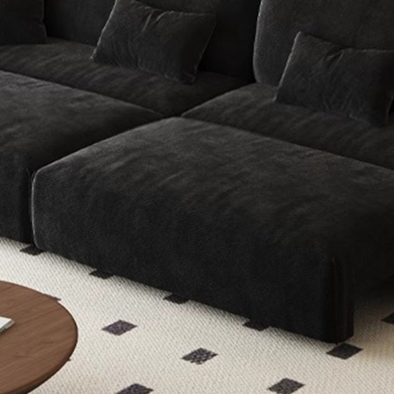 Black Multifunctional Motorized Sofa, 33.46" H x 125.98" W x 44.09" D