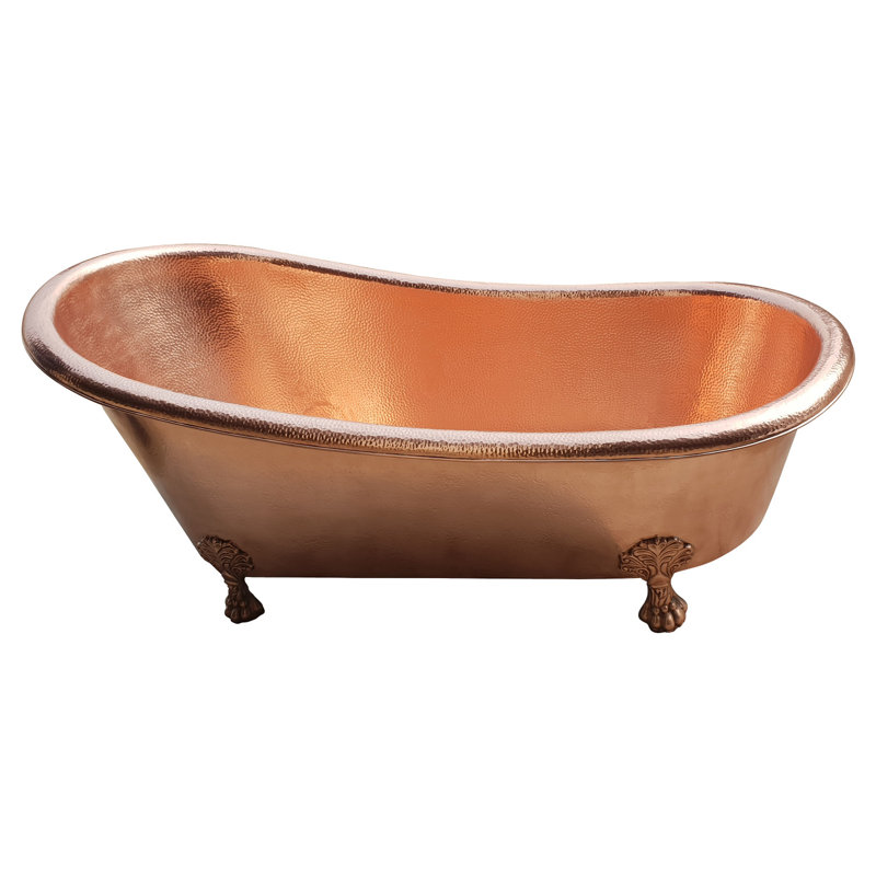 Copper Bathtub 1727mm x 812mm Freestanding Soaking Copper Bathtub