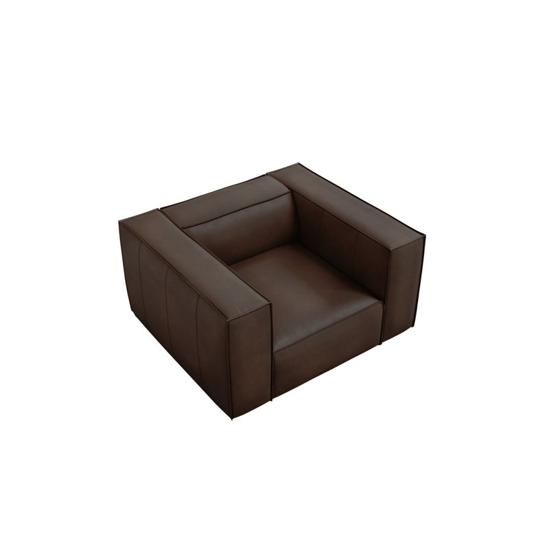 Ironesha Upholstered Armchair, Dark Brown