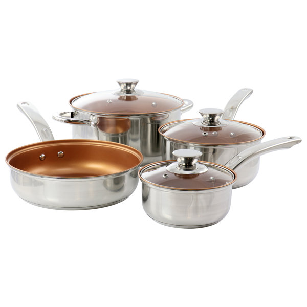 Gibson Home 7-Piece Casselman 9-in Carbon Steel Cookware Set with Lid(s)  Included in the Cooking Pans & Skillets department at