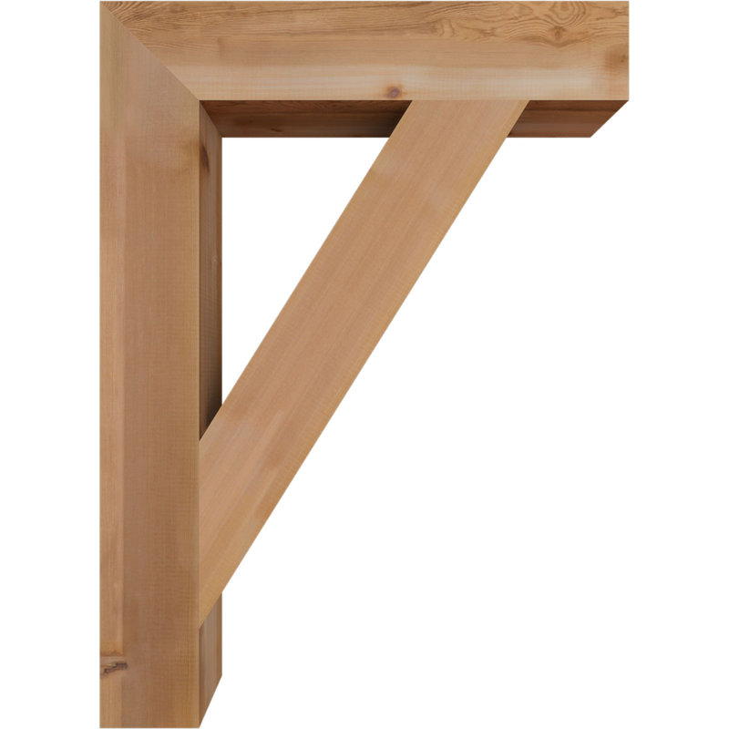 Traditional Block Bracket, Western Red Cedar (Smooth), 44" H x 5.5" W x 32" D