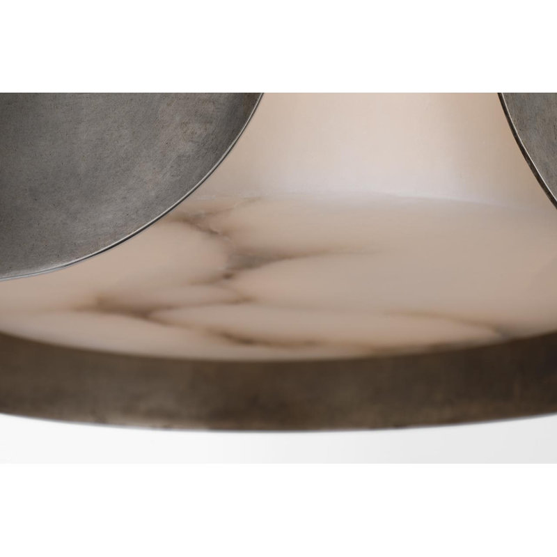 Anne-Marie Barton Armise Pendant with Nova Frost, Mottled Pewter, 245.25" H x 11" W, White