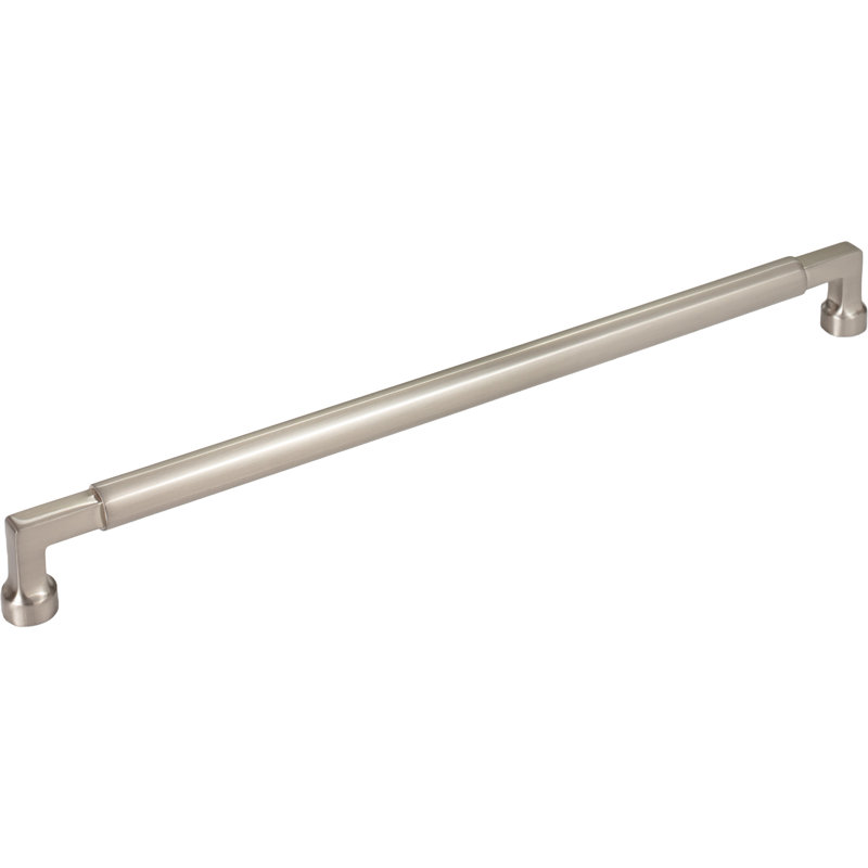 Cumberland 12" Center to Center Bar pull, Brushed Satin Nickel, 12" Center to Center