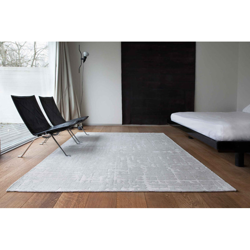 Machine Woven Grey Indoor Rug, Rectangle 240cm x 340cm