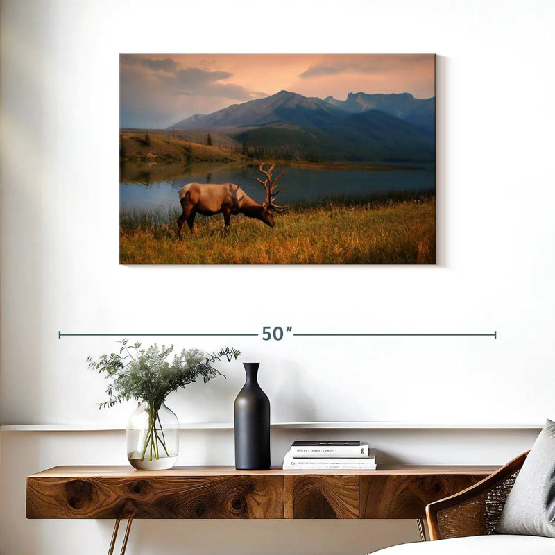 Brampt Lakeside Elk, 24" H x 36" W