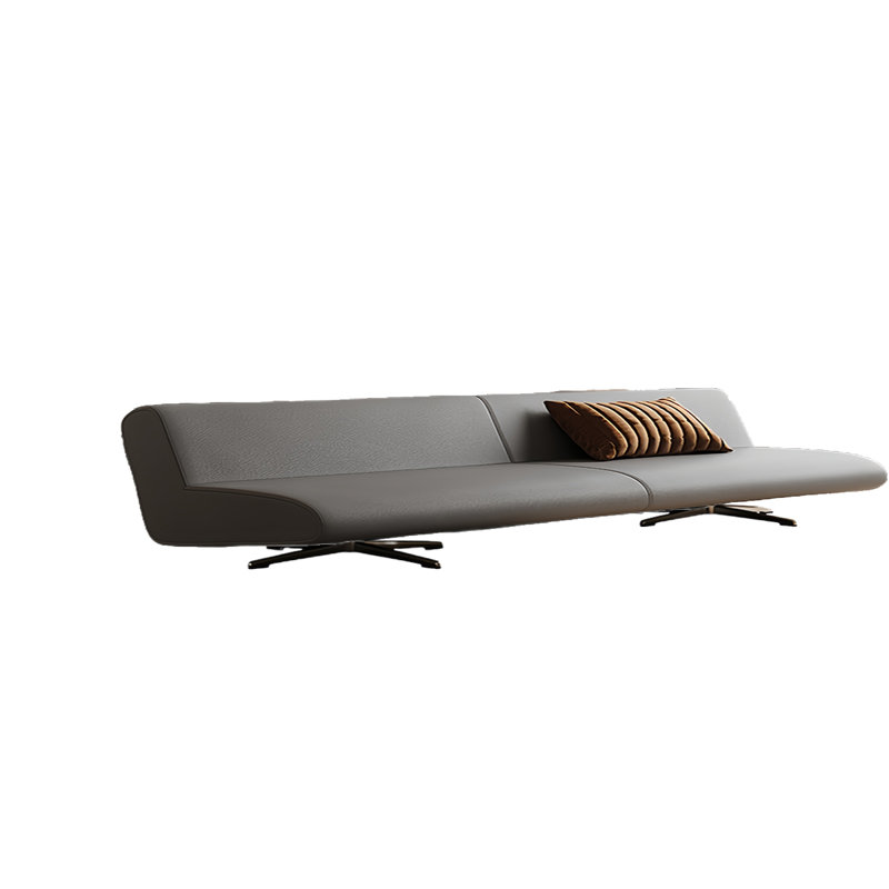 Banc rembourré en similicuir Sereya, Gris, H 19,68 po x l 70,86 po x P 21,65 po