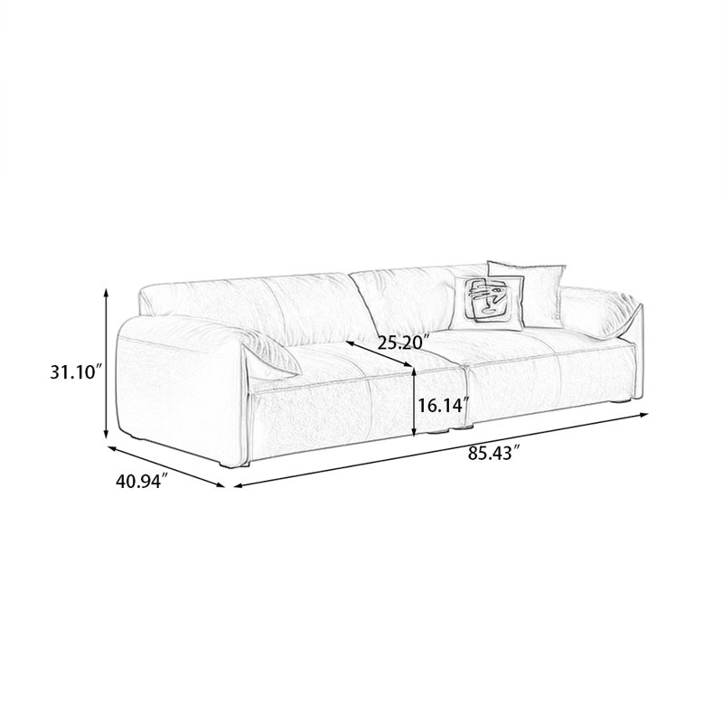 Canapé modulaire 85,43 po 100% polyester, Vert
