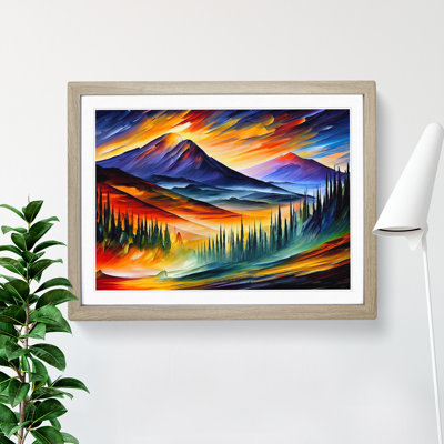 Mountain View Vol.6 Abstract - Framed Print