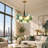 5 - Light Sputnik Sphere Glass Bubble Chandelier