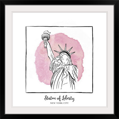 « statue of liberty-brushstroke édifices », impression