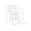 Tabouret de bar pivotant (ensemble de 2)