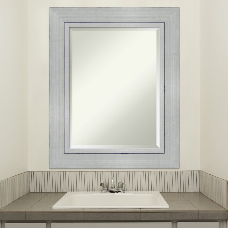 Olmo Wood Flat Wall Mirror, 31.5" H x 25.5" W